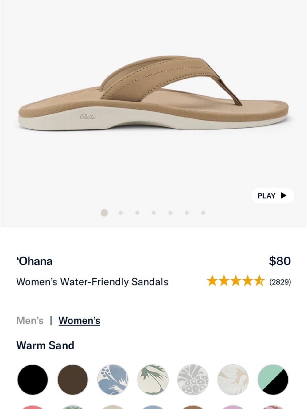 OluKai 'Ohana Flip-Flop Sandal in Warm Sand